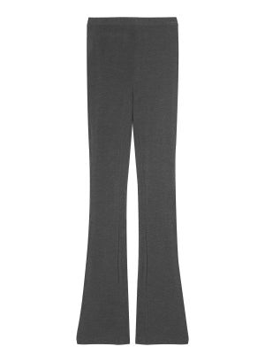 Grey viscose/elastane trousers - MAJESTIC FILATURES