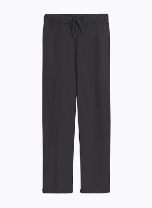 Navy pants in Viscose and Elastane fleece - MAJESTIC FILATURES