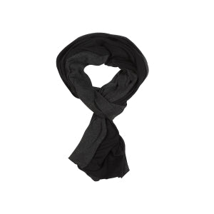 Black / grey cotton / cashmere / cotton scarf - MAJESTIC FILATURES