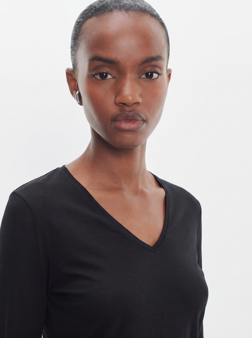 Cotton and cashmere t-shirt - MAJESTIC FILATURES