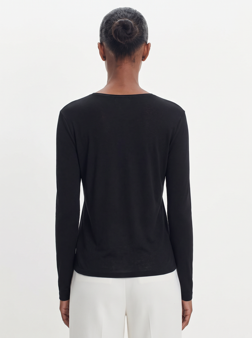 Cotton and cashmere t-shirt - MAJESTIC FILATURES