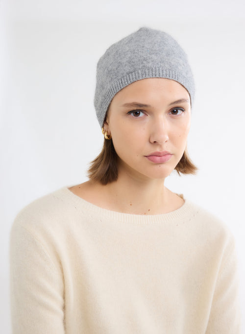 Beige Raccoon wool Beanie WOMEN|Majestic Filatures - MAJESTIC FILATURES