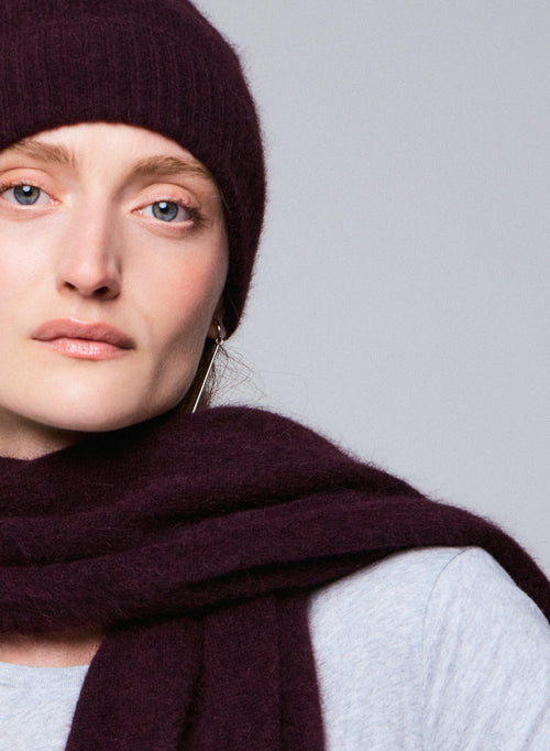 Bonnet Violet en Raccoon / Polyamide - MAJESTIC FILATURES