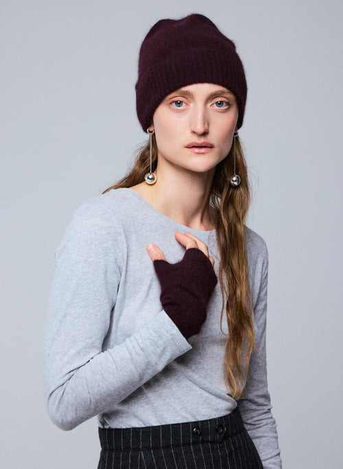 Bonnet Violet en Raccoon / Polyamide - MAJESTIC FILATURES