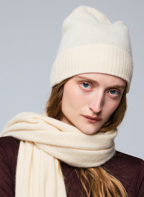 Bonnet Blanc en Raccoon / Polyamide - MAJESTIC FILATURES