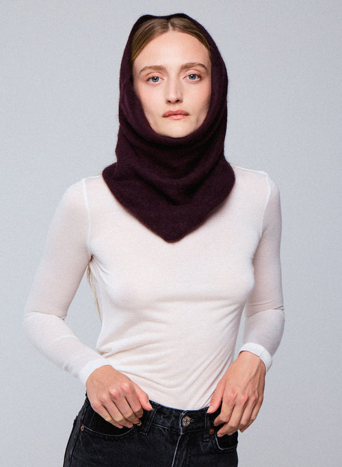 Col Long Violet en Raccoon - MAJESTIC FILATURES