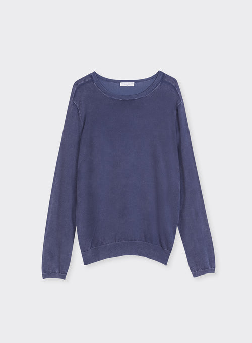 Pull Ombra Col Rond Manches Longues en Coton organique / Elasthanne - MAJESTIC FILATURES