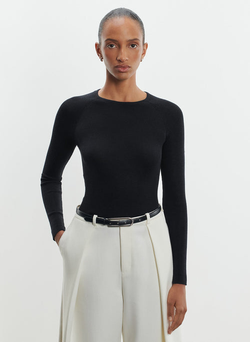 Merino wool and silk sweater - MAJESTIC FILATURES