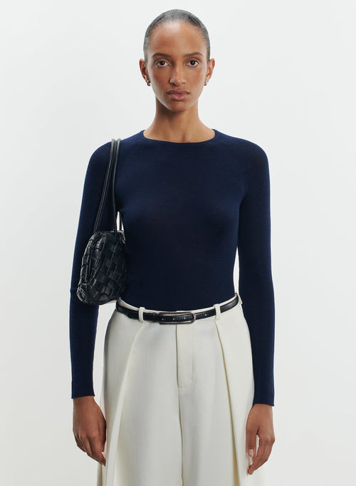 Pull en laine mérinos et soie - MAJESTIC FILATURES