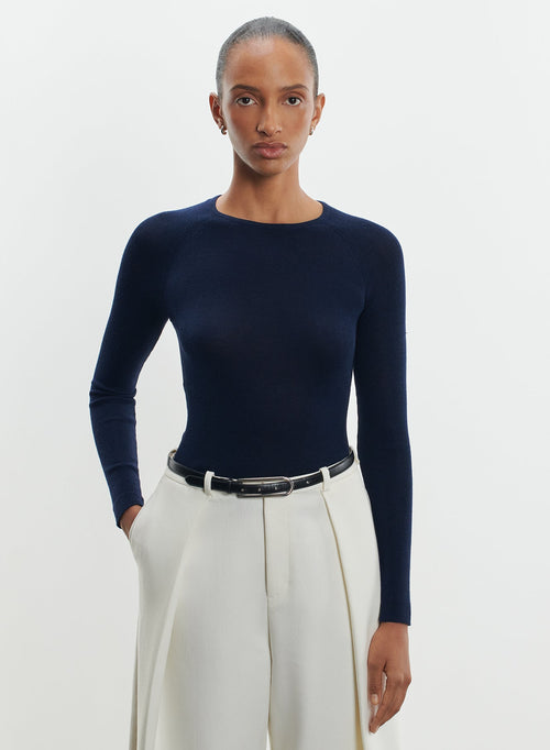 Pull en laine mérinos et soie - MAJESTIC FILATURES