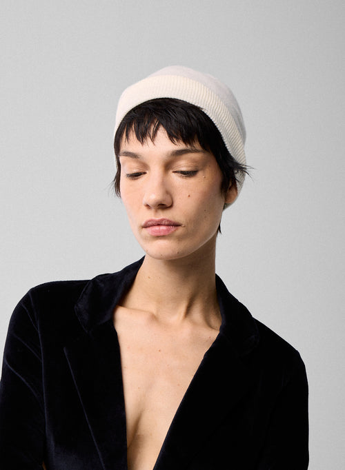Bonnet Blanc en Cachemire - MAJESTIC FILATURES