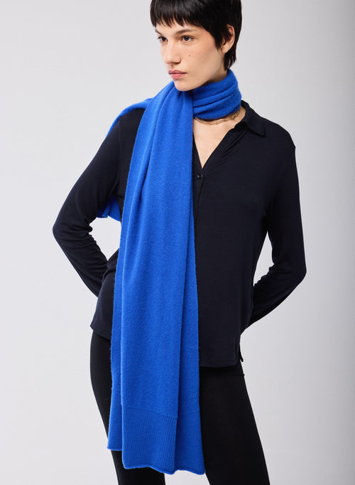 Blue Cashmere Scarf - MAJESTIC FILATURES