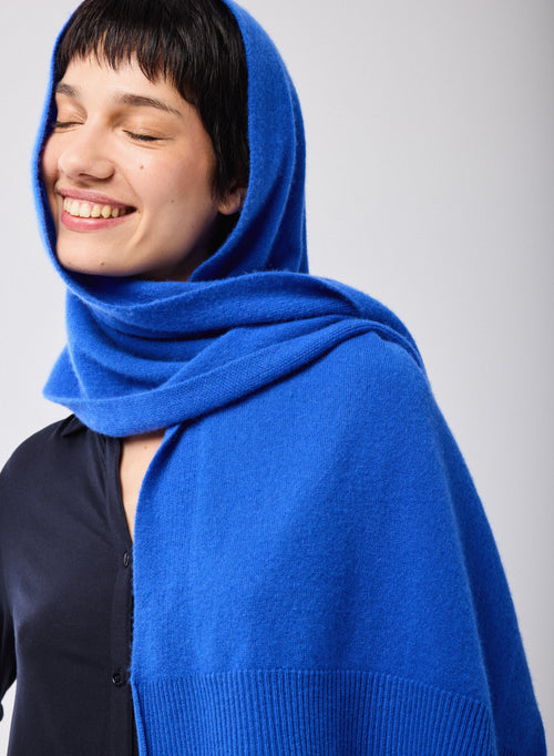Blue Cashmere Scarf - MAJESTIC FILATURES