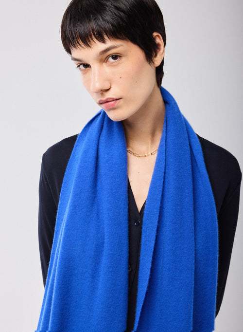 Blue Cashmere Scarf - MAJESTIC FILATURES