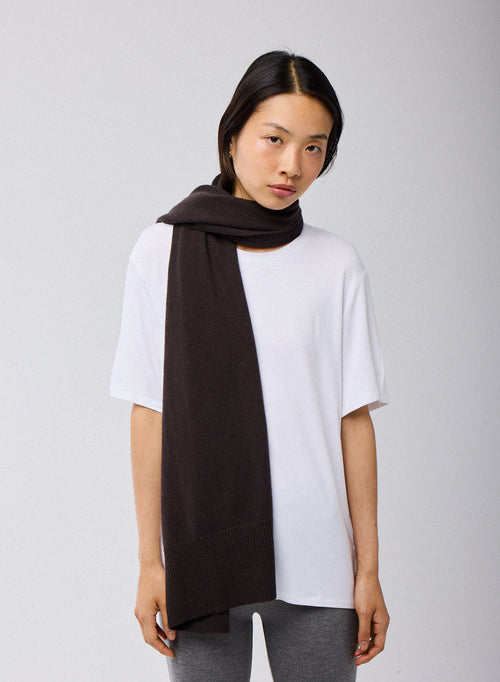 Bufanda Marrón de Cachemir - MAJESTIC FILATURES