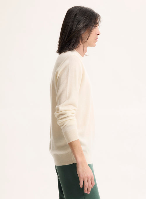 Beige Boat Neck Long Sleeve Sweater - MAJESTIC FILATURES