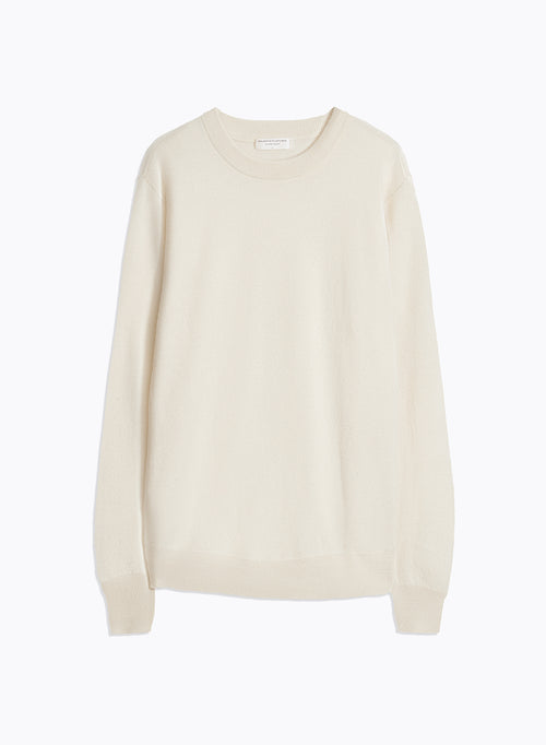 Beige Boat Neck Long Sleeve Sweater - MAJESTIC FILATURES