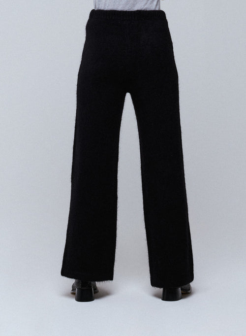 Schwarze Alpaka / Polyamid / Elasthan Hose - MAJESTIC FILATURES