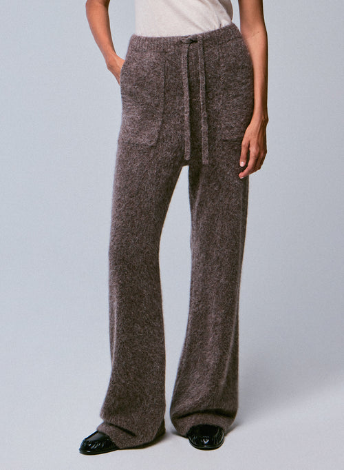 Pantalones Beige Alpaca / Poliamida / Elastano - MAJESTIC FILATURES