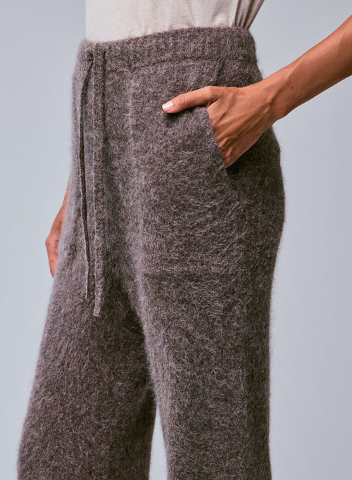 Pantalones Beige Alpaca / Poliamida / Elastano - MAJESTIC FILATURES