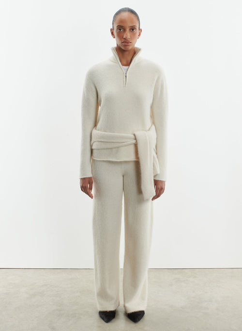 Sweater in alpaca, polyamide and elastane - MAJESTIC FILATURES