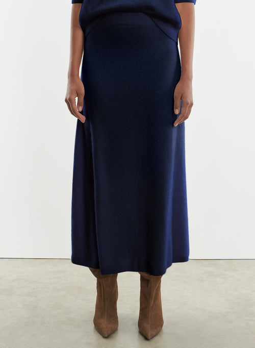 Jupe en laine et cachemire - MAJESTIC FILATURES