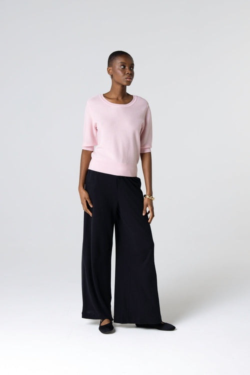 Pull Blossom Col Rond Manches Coudes en Laine merinos extrafine - MAJESTIC FILATURES