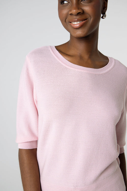 Pull Blossom Col Rond Manches Coudes en Laine merinos extrafine - MAJESTIC FILATURES