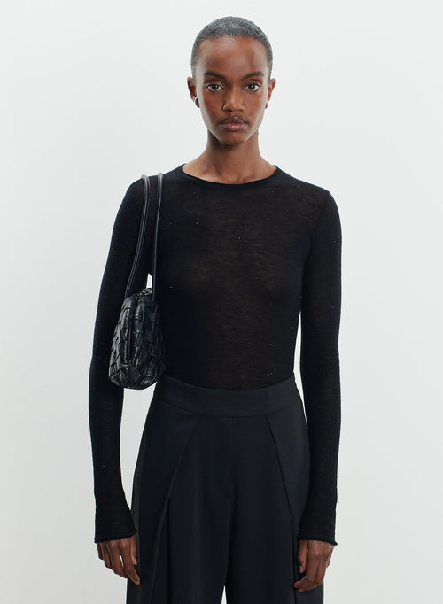 Pullover aus wolle und pailletten - MAJESTIC FILATURES
