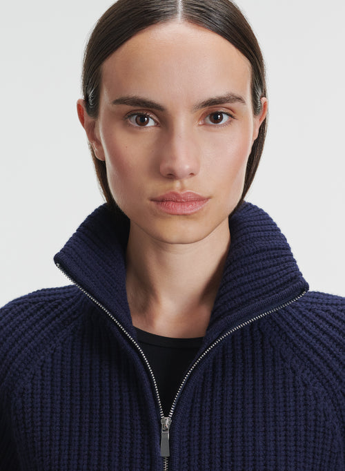 Gilet en cuir et laine mérinos - MAJESTIC FILATURES