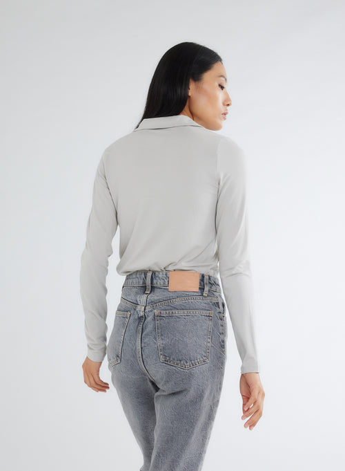 Grey Long Sleeve Shirt - MAJESTIC FILATURES