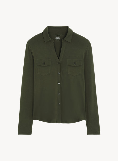 Chemise en viscose et élasthanne - MAJESTIC FILATURES