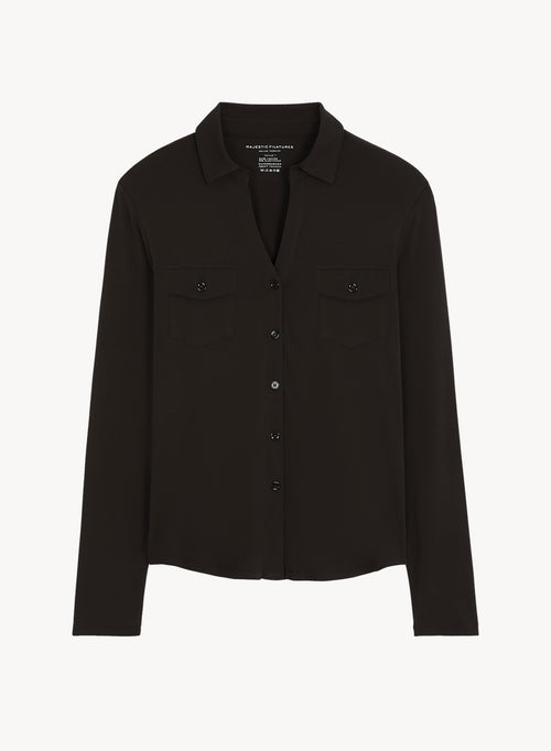 Chemise en viscose et élasthanne - MAJESTIC FILATURES