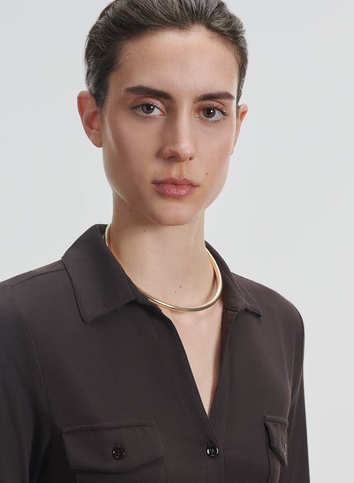 Camisa de viscosa y elastano - MAJESTIC FILATURES