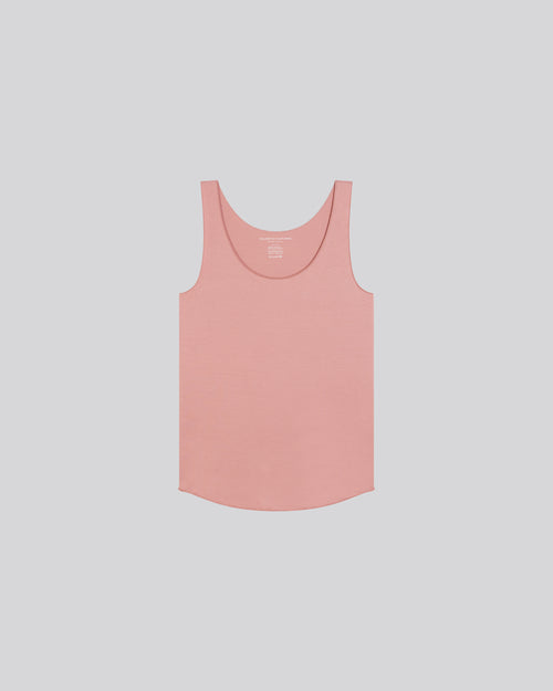 Pink sleeveless viscose/elastane tank top - MAJESTIC FILATURES