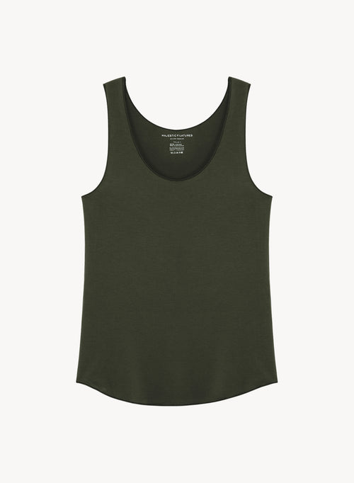 Viscose and elastane tank top - MAJESTIC FILATURES