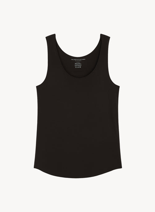 Viscose and elastane tank top - MAJESTIC FILATURES