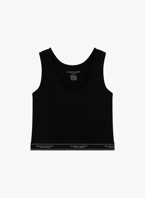 Viscose and elastane tank top - MAJESTIC FILATURES