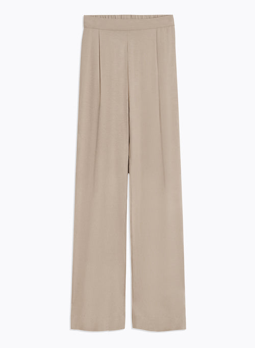 Pantalon Beige en Viscose / Élasthanne - MAJESTIC FILATURES