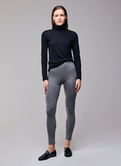 Legging Gris en Viscose / Elasthanne - MAJESTIC FILATURES