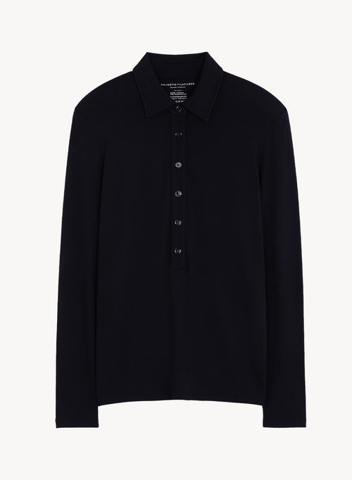 Polo en viscose et élasthanne - MAJESTIC FILATURES