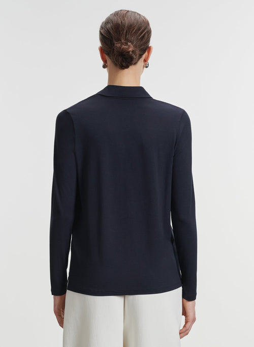 Polo en viscose et élasthanne - MAJESTIC FILATURES