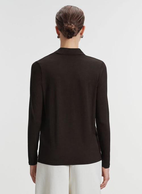 Polo en viscose et élasthanne - MAJESTIC FILATURES
