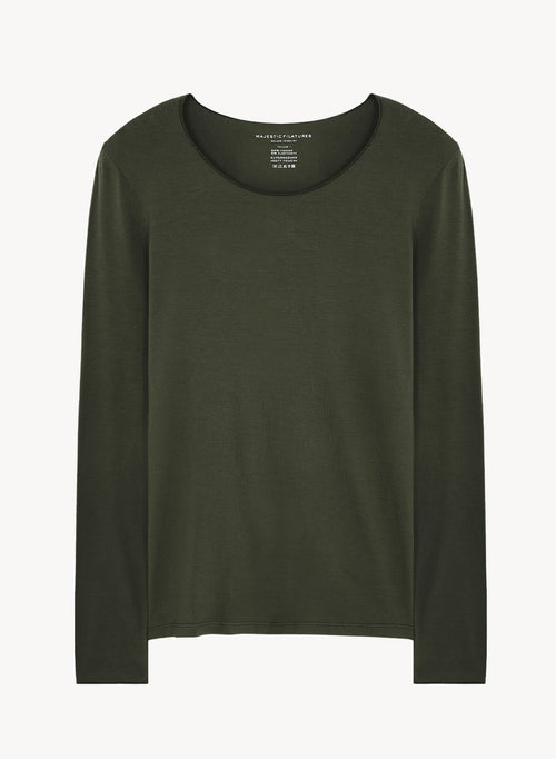 Camiseta de viscosa y elastano - MAJESTIC FILATURES