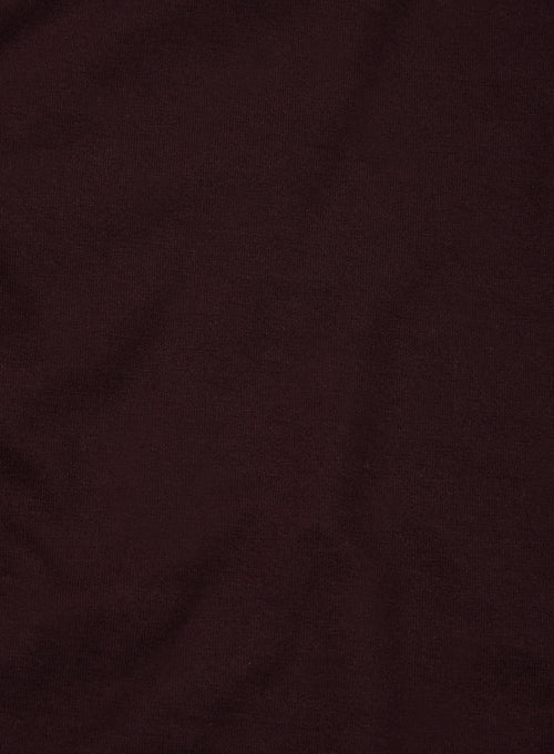 T-shirt Aubergine Col Rond Manches Courtes en Viscose / Elasthanne - MAJESTIC FILATURES