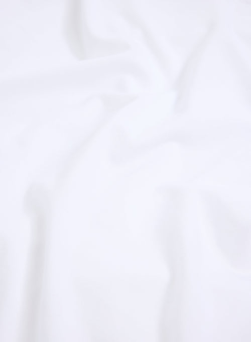 White V-Neck Long Sleeve T-Shirt in Viscose and Elastane - MAJESTIC FILATURES