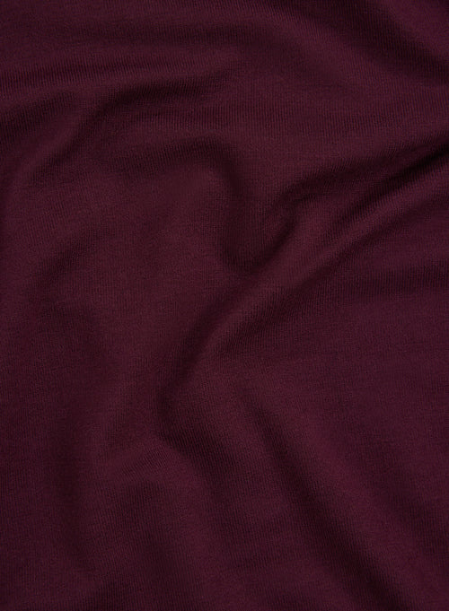 T-shirt Violet Col Roulé Manches Longues en Viscose et Élasthanne - MAJESTIC FILATURES