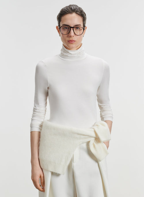 Camiseta de viscosa y elastano - MAJESTIC FILATURES