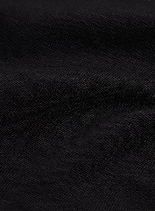 Black T-shirt 3/4 Sleeves Boat Neck in Viscose and Elastane - MAJESTIC FILATURES