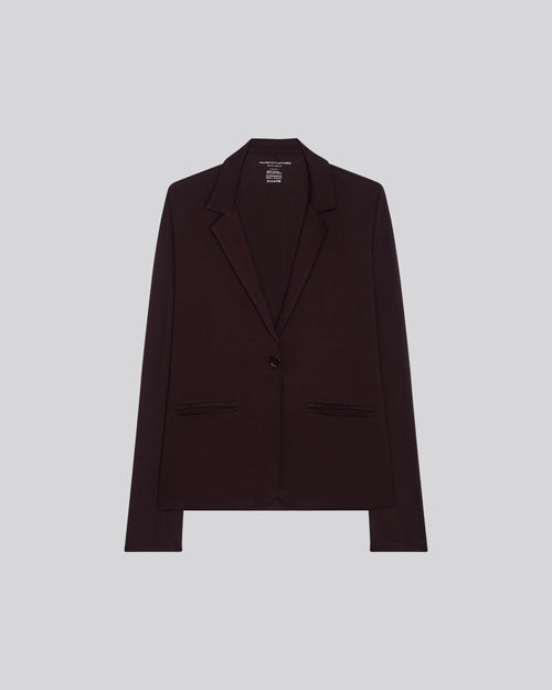 Aubergine Jacke Langärmelige Jacke aus Viskose / Elasthan - MAJESTIC FILATURES